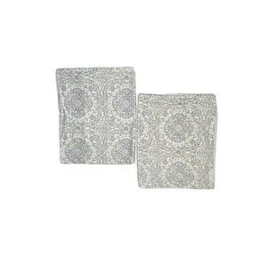 Pair Cotton King Shams Pillowcases Purple Gray